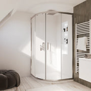 Box doccia 80x80cm semicircolare apertura scorrevole cristallo 6mm trasparente h170 | Java