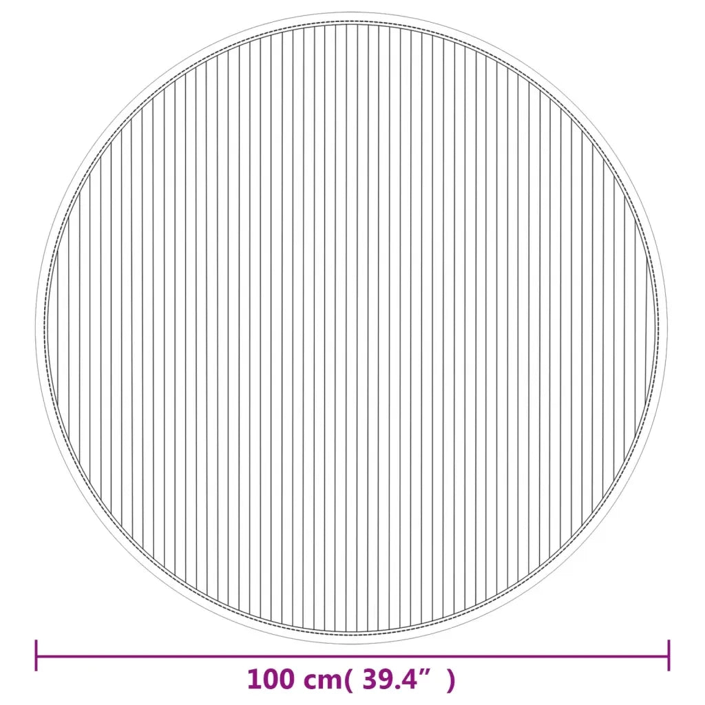Tappeto Rotondo Marrone Scuro 100 cm in BambÃ¹