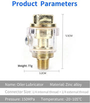 Smering Oliosa Automatizzata - 1/4 Pollici BSP Connettore - Attrezzo Pneumatico - Attrezzo per Zinkle - Zinklegering - Prevenzione del Rifornimento - Apparecchio di Smering