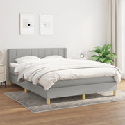 Giroletto a Molle con Materasso Grigio Chiaro 140x190cm Tessuto 3130265