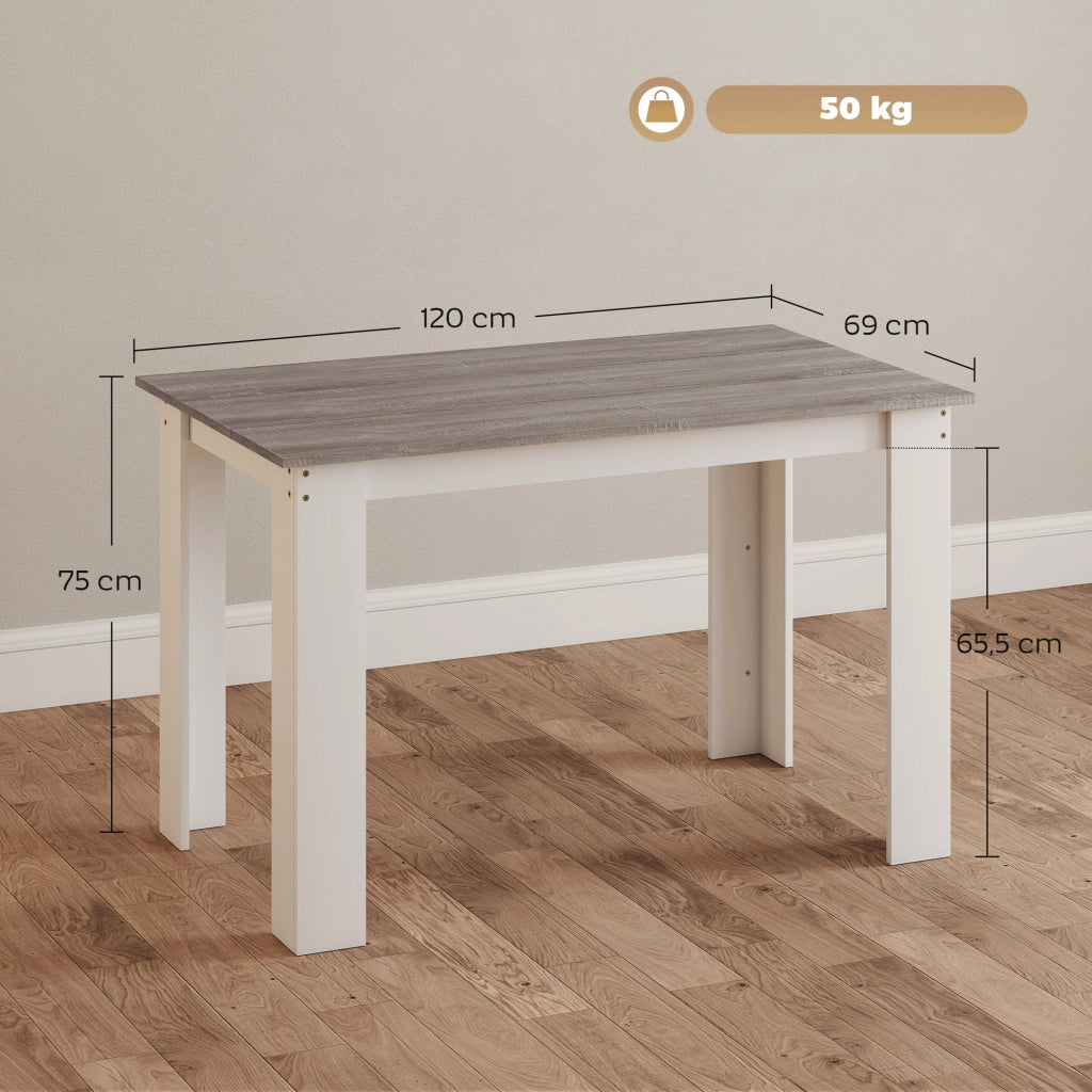 Tavolo da pranzo allungabile moderno ¨C zephmum ¨C grigio 120x69x75cm