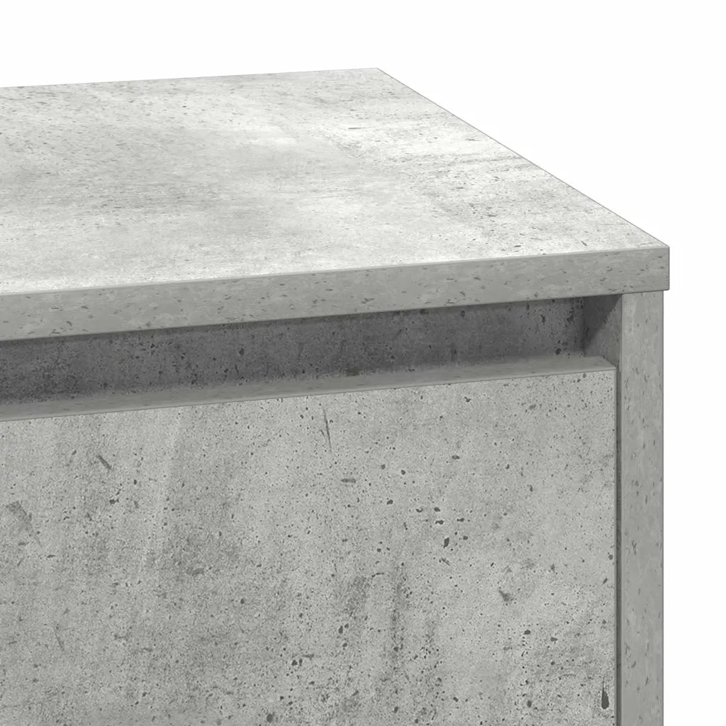 Armadio da Notte con cassetto Grigio cemento 71 x 34,5 x 75 cm 869637