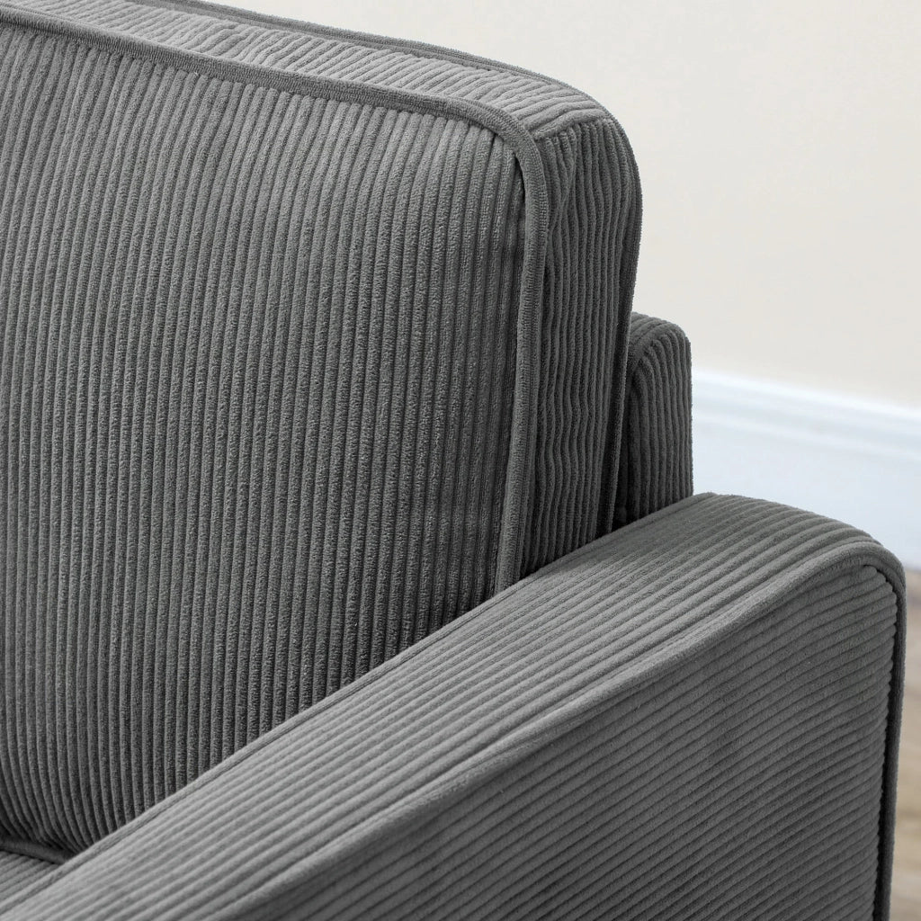 Divano 2 Posti con Spazio Contenitore e 2 Cuscini 140x63x79 cm Grigio
