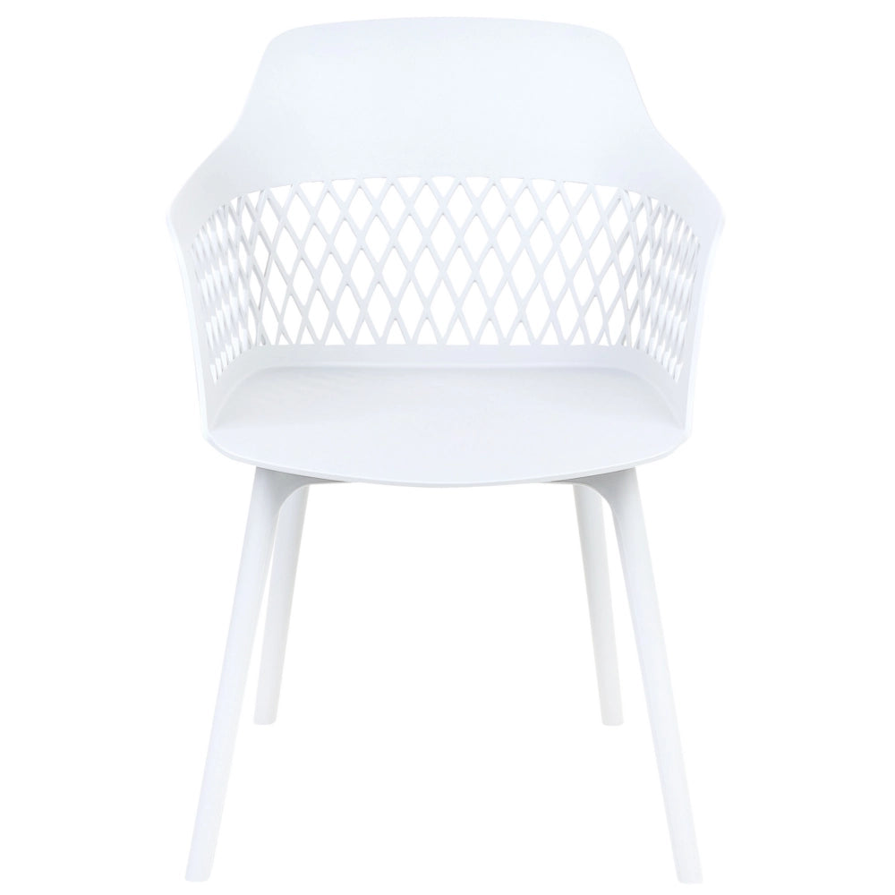 Set di 2 sedie da pranzo in materiale sintetico bianco stile moderno soggiorno cucina