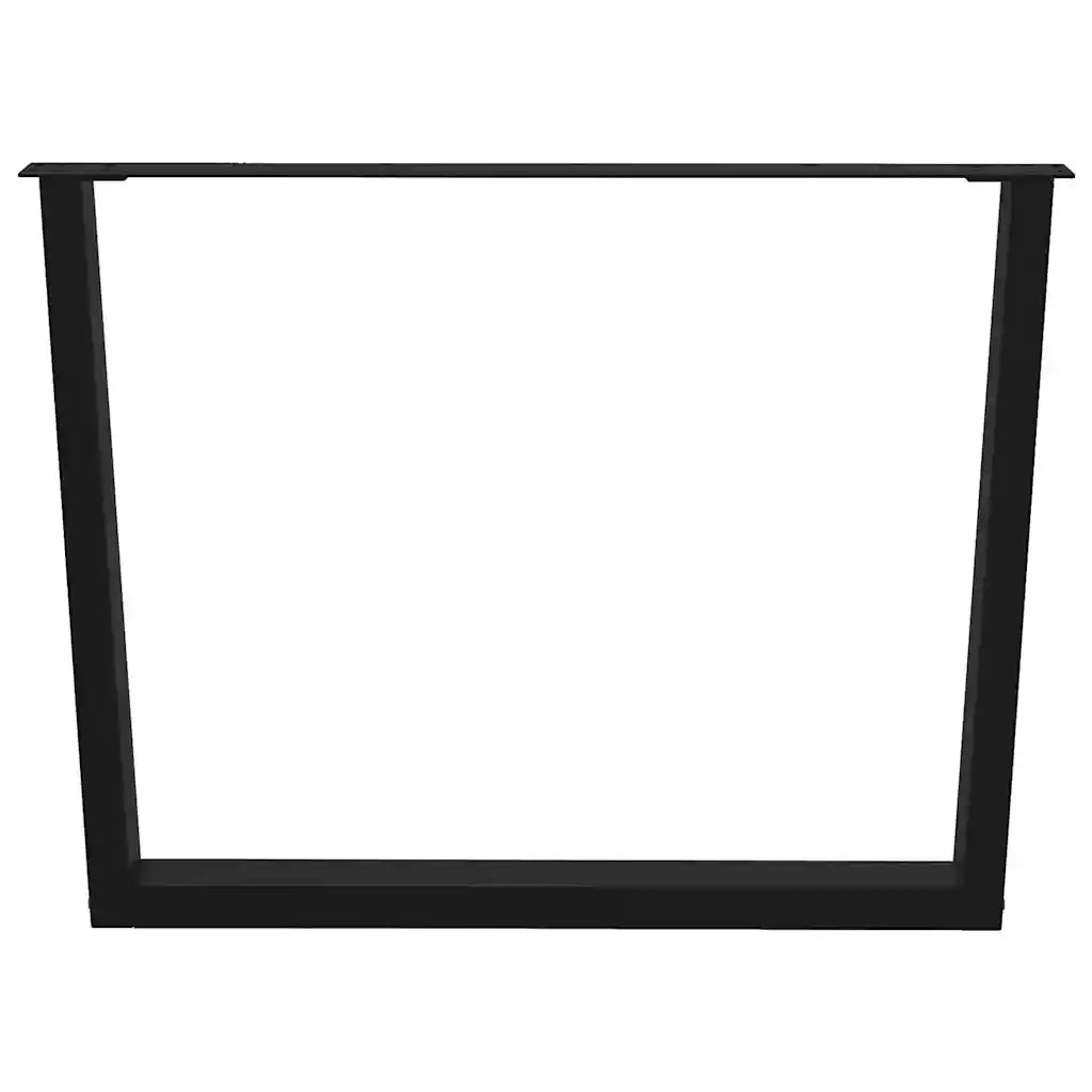 Gambe per tavolo da pranzo a forma di V 2 pz | Piede del tavolo nere 100x(72-73,3) cm in acciaio
