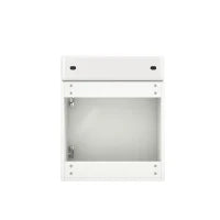 Mobile da bagno con lavabo e mobiletto sottolavabo sospeso, con spazio contenitore, 46x26x56 cm, Bianco