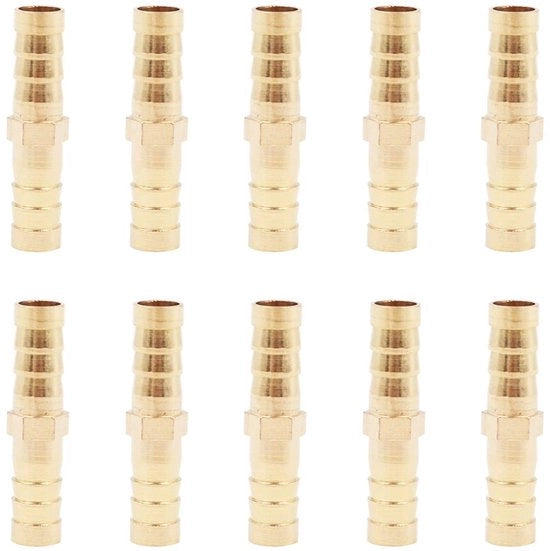 Flessi in rame 10 pezzi - Connettori in rame - Diametro di tubo 8mm - Corrosione resistente - Per aria/acqua/olio/gas - Alta qualità - Flessi a congiunzione