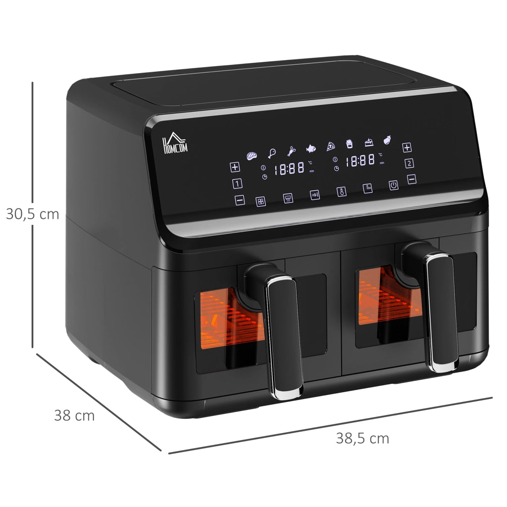 Friggitrice ad Aria 8L 2500W ¨C zephmum ¨C 38,5x38x30,5 cm Nero