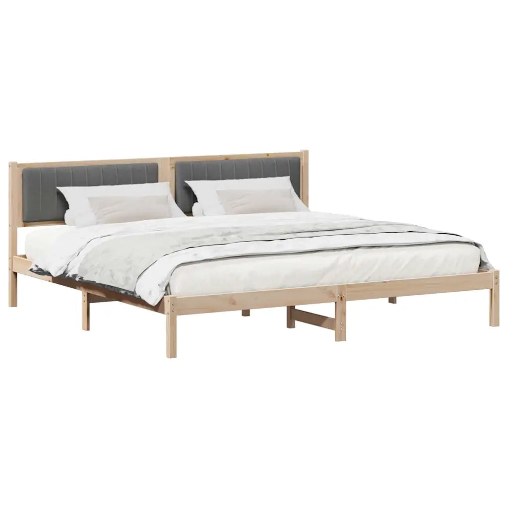 Struttura del letto Grigio scuro 200 x 200 cm Pino massello 3394239