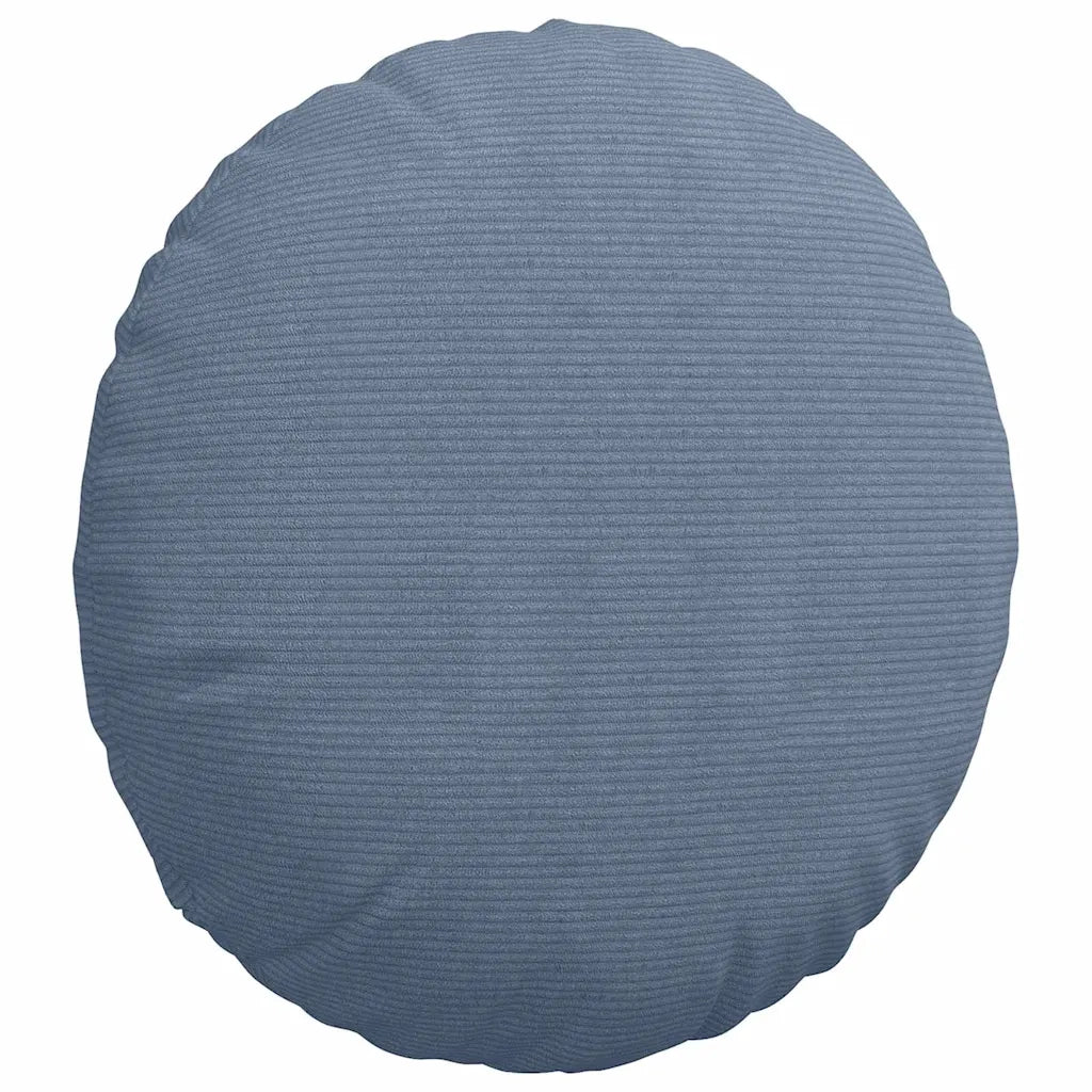 Cuscini per Seduta 2 pcs Blu Ø50 x 19 cm Tessuto in Cords 42014189