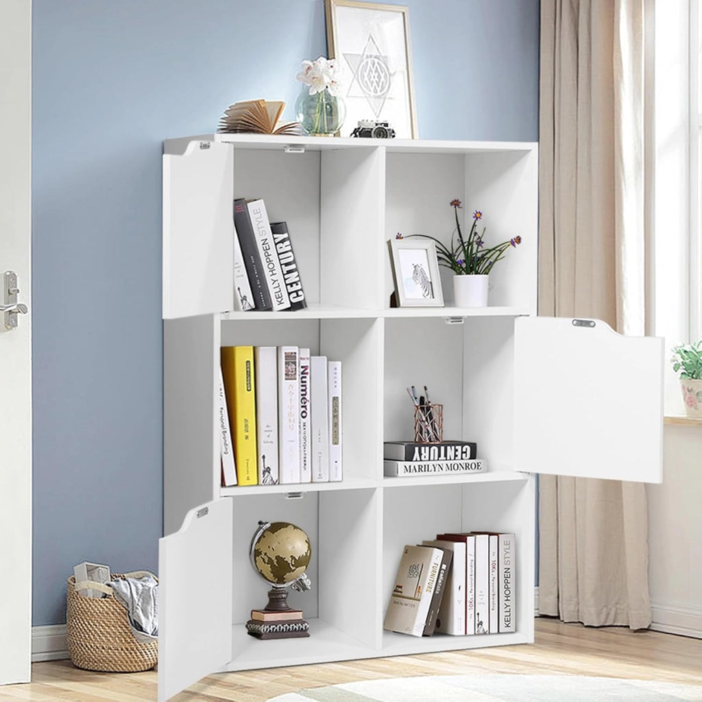 Armadietto Libreria a 3 Livelli con Scomparti, Espositore per Libri e Giocattoli, Scaffale per Salotto Camera da Letto e Soggiorno (Stile 1)