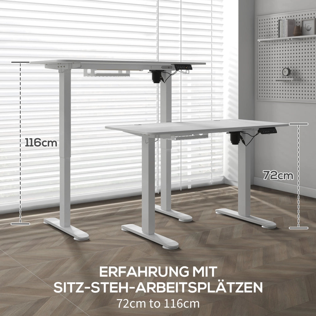 Scrivania regolabile in altezza ¨C Minimal ¨C 120x60x72-116cm, bianca