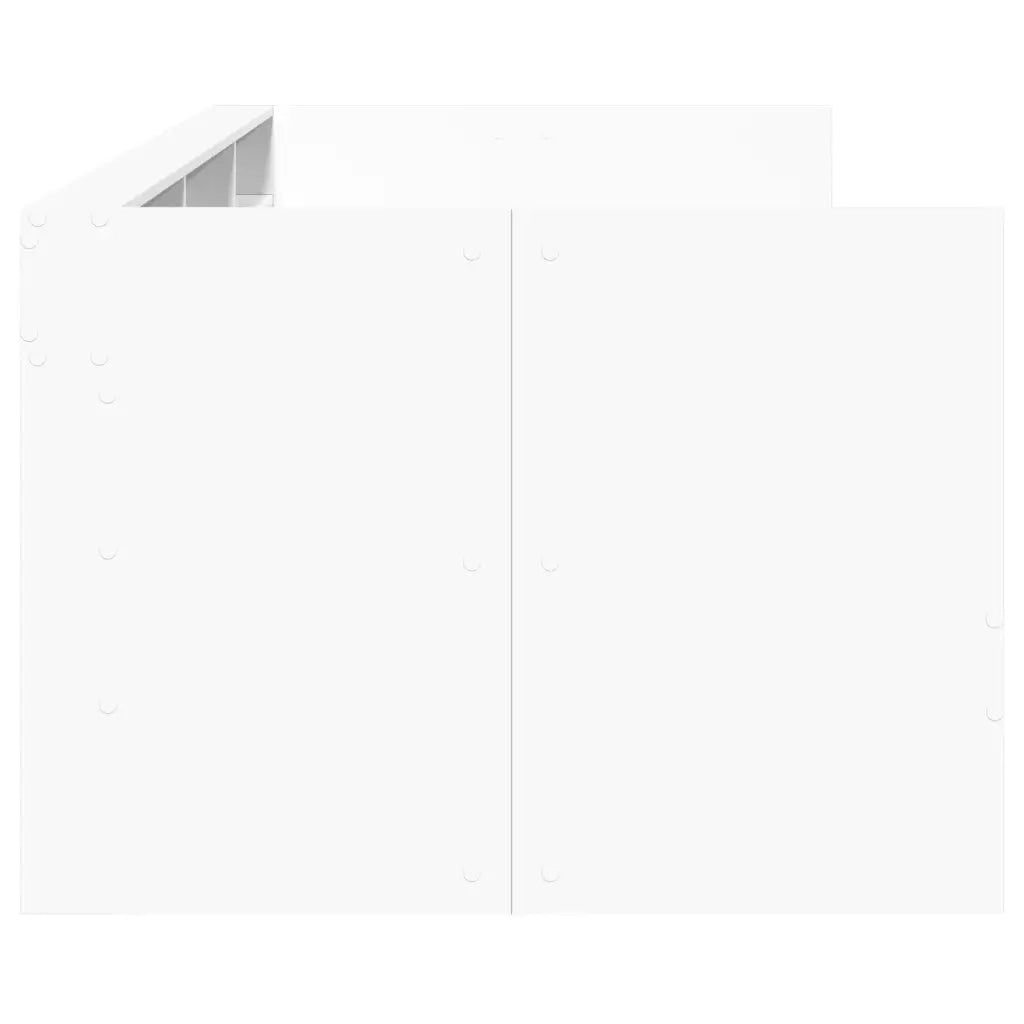 Divano Letto con Cassetti senza Materasso Bianco 90x190 cm