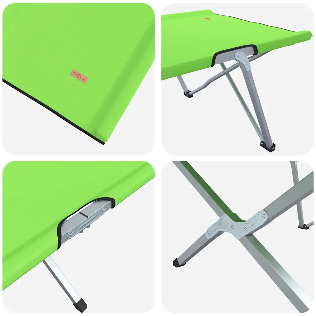 Letto da campeggio pieghevole Verde 194 x 62,5 x 42,5 cm CFW2634616