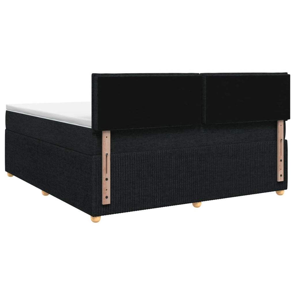 Letto box spring con materasso Nero 140 x 200 cm Tessuto 3451491