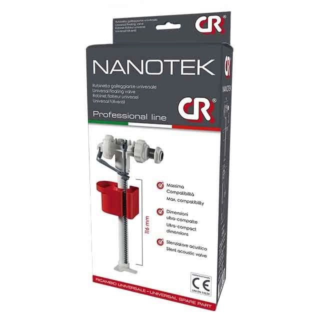 Galleggiante NANOTEK Universale - attacco laterale - per cassette esterne e incasso - codolo 3/8"
