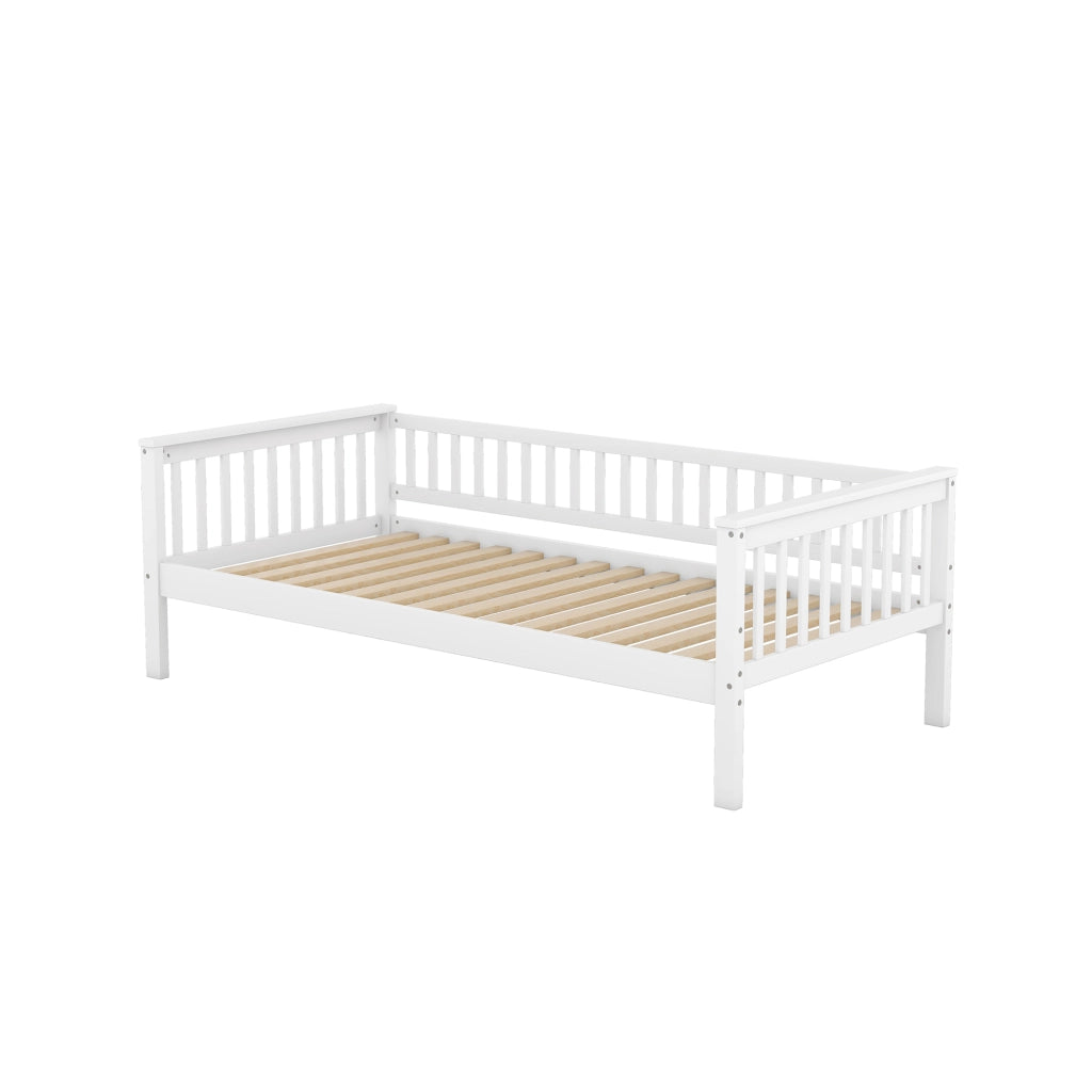 LETTO A CASTELLO 90x200 cm In Legno di Pino Bianco Con 2 Cassetti