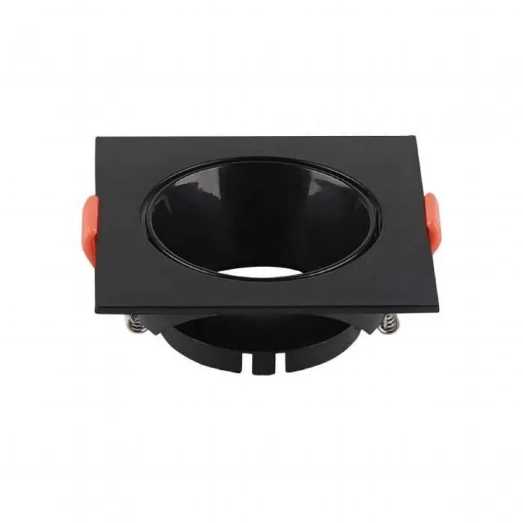 Framma nera quadrata GU10 CONTTENTI + BLACO RIFRESE