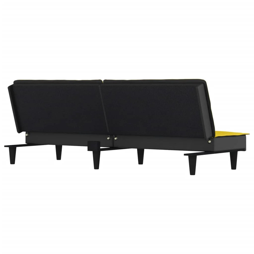 Divano letto in tessuto giallo chiaro 02_0019247
