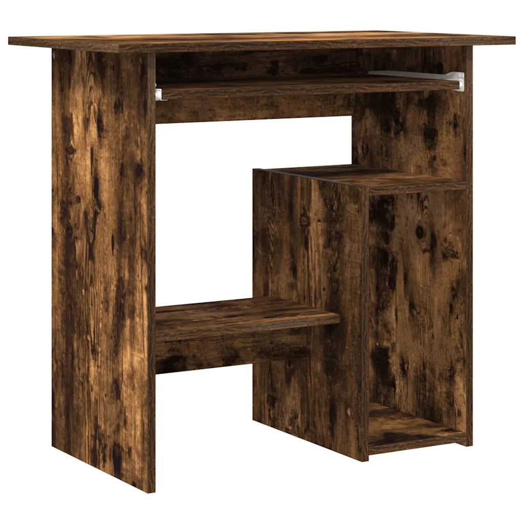 Scrivania Rovere Fumo 80x45x74 cm in Legno Multistrato 815477
