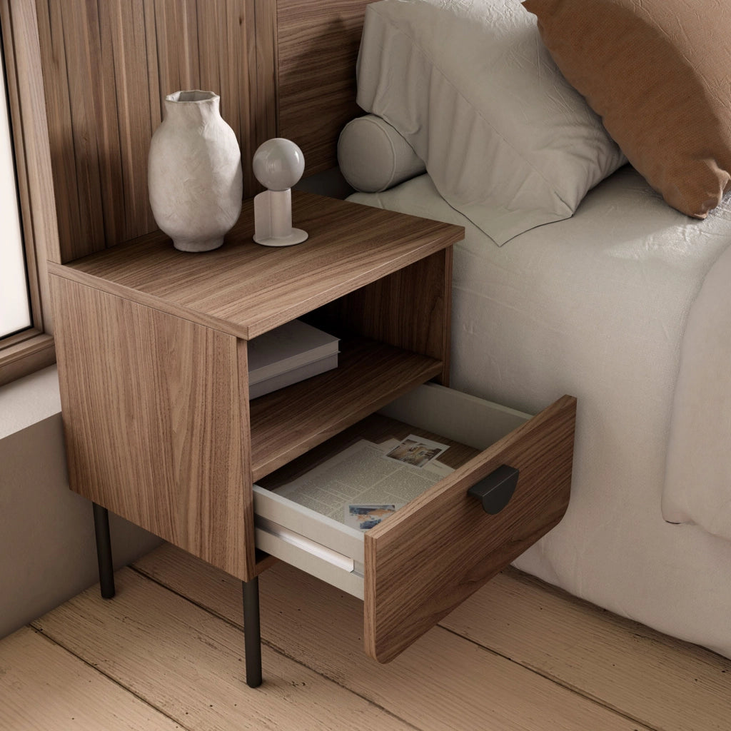 Comodino Herdasa 1 cassetto noce 55×40×34?cm