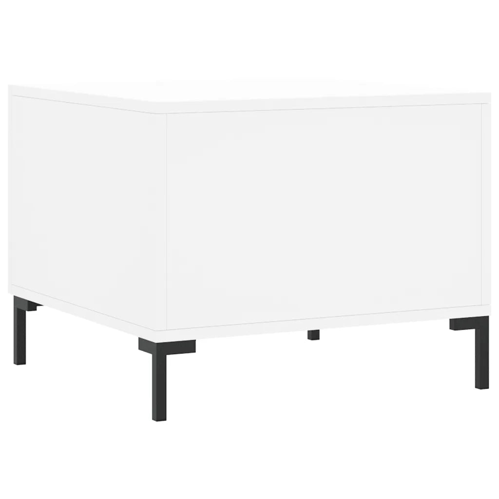 2 pz Tavolini da salotto | Tavolino da caff¨¨ | Tavolino da Soggiorno Bianchi 50x50x40 cm Legno Multistrato