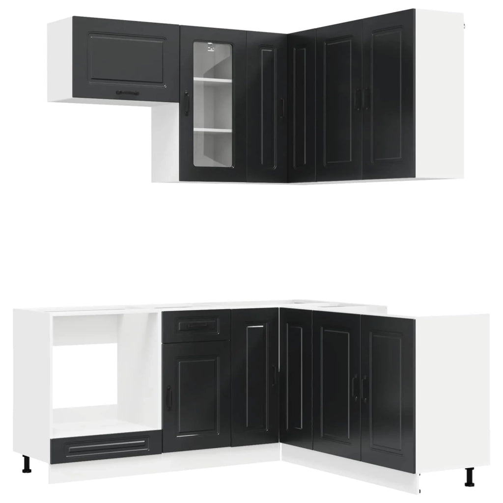 Unità Cucina KALMAR 8 pcs Nero Legno ingegnerizzato 3438372