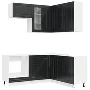 Unità Cucina KALMAR 8 pcs Nero Legno ingegnerizzato 3438372
