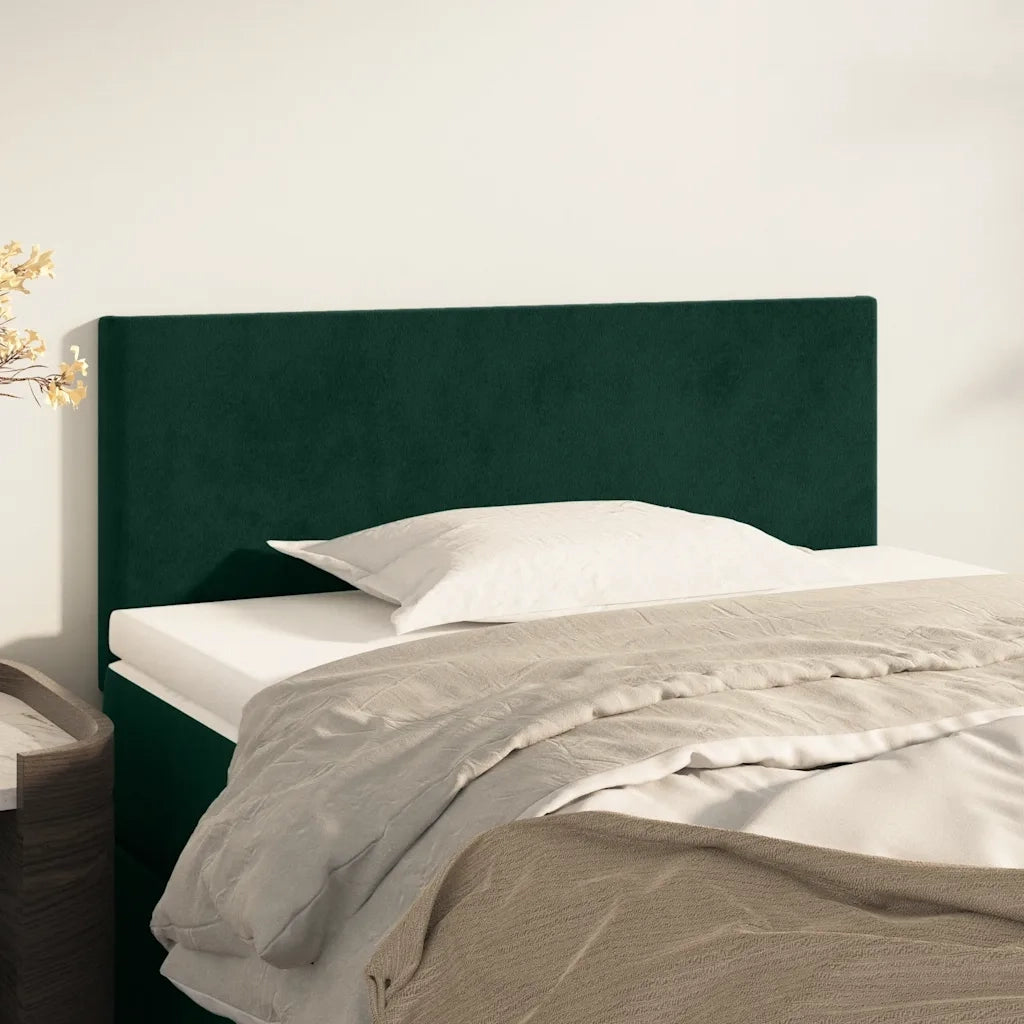 Testiera Verde Scuro 100x5x78/88 cm in Velluto 345781