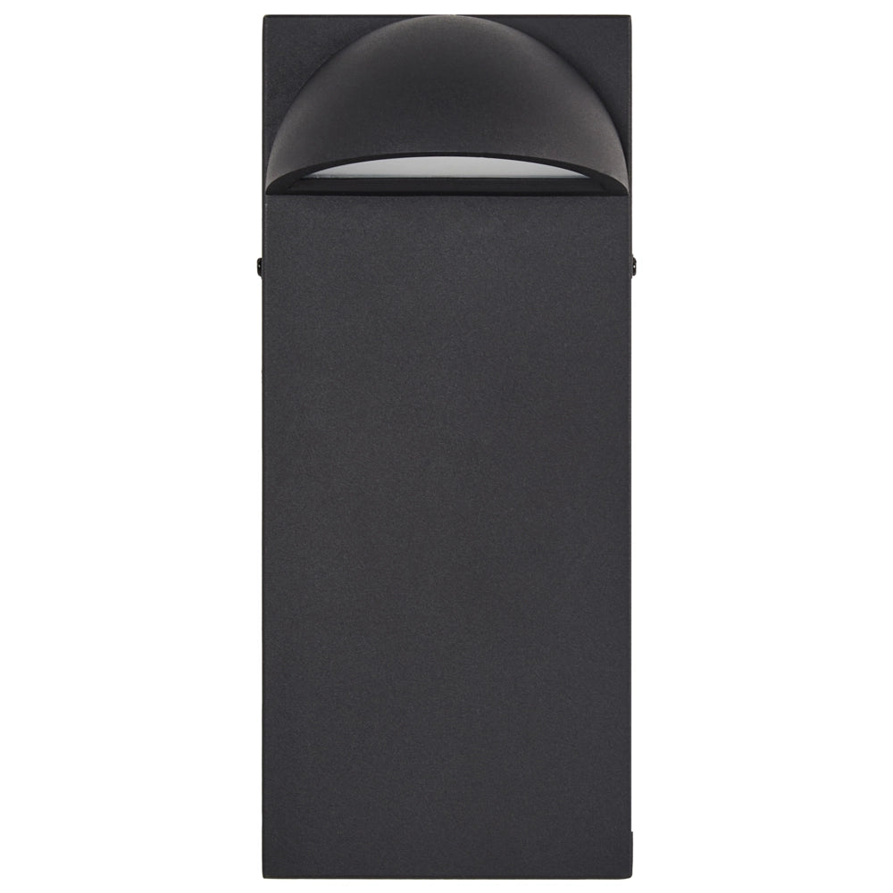 Lampada da parete a LED per esterni Nero Metallo Ferro Vetro Opaco Design Moderno Giardino Patio