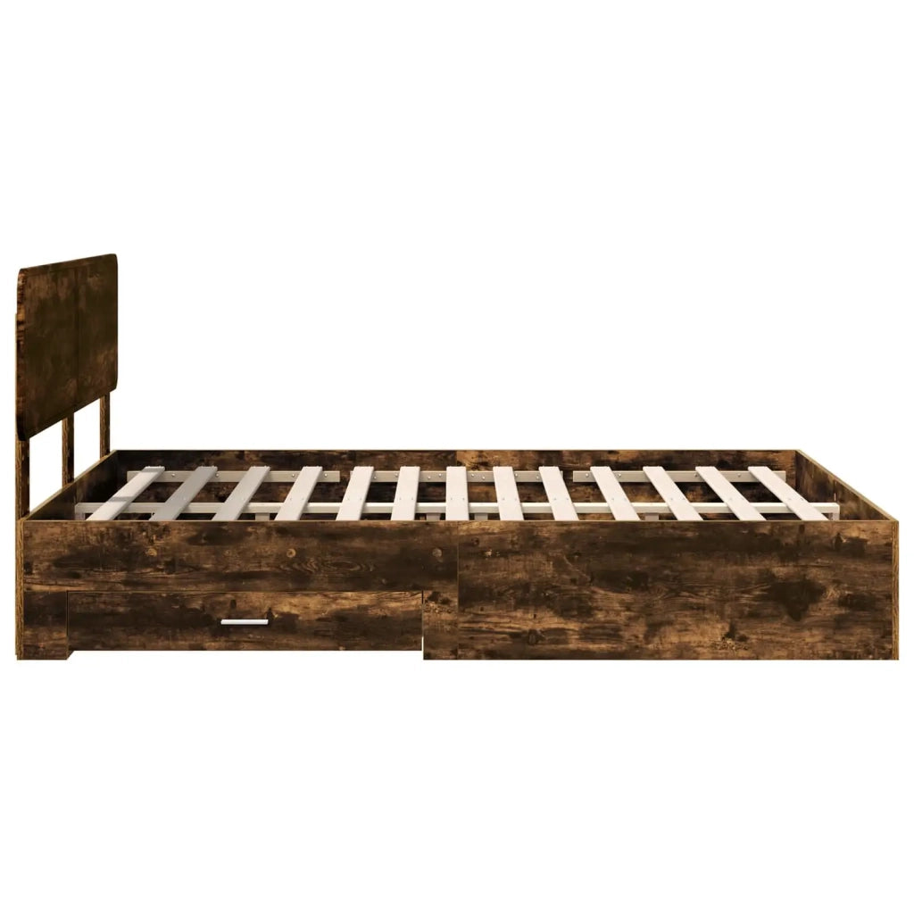 Struttura del letto Rovere fumé 140 x 190 cm Legno multistrato 3412377