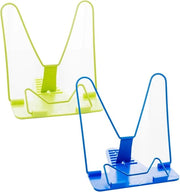 Supporto per Tavolo per Libri - Stand per Libri in Metallo Regolabile - Supporto per Libri e Documenti Pieghevoli per Ricette (2 Pezzi)
