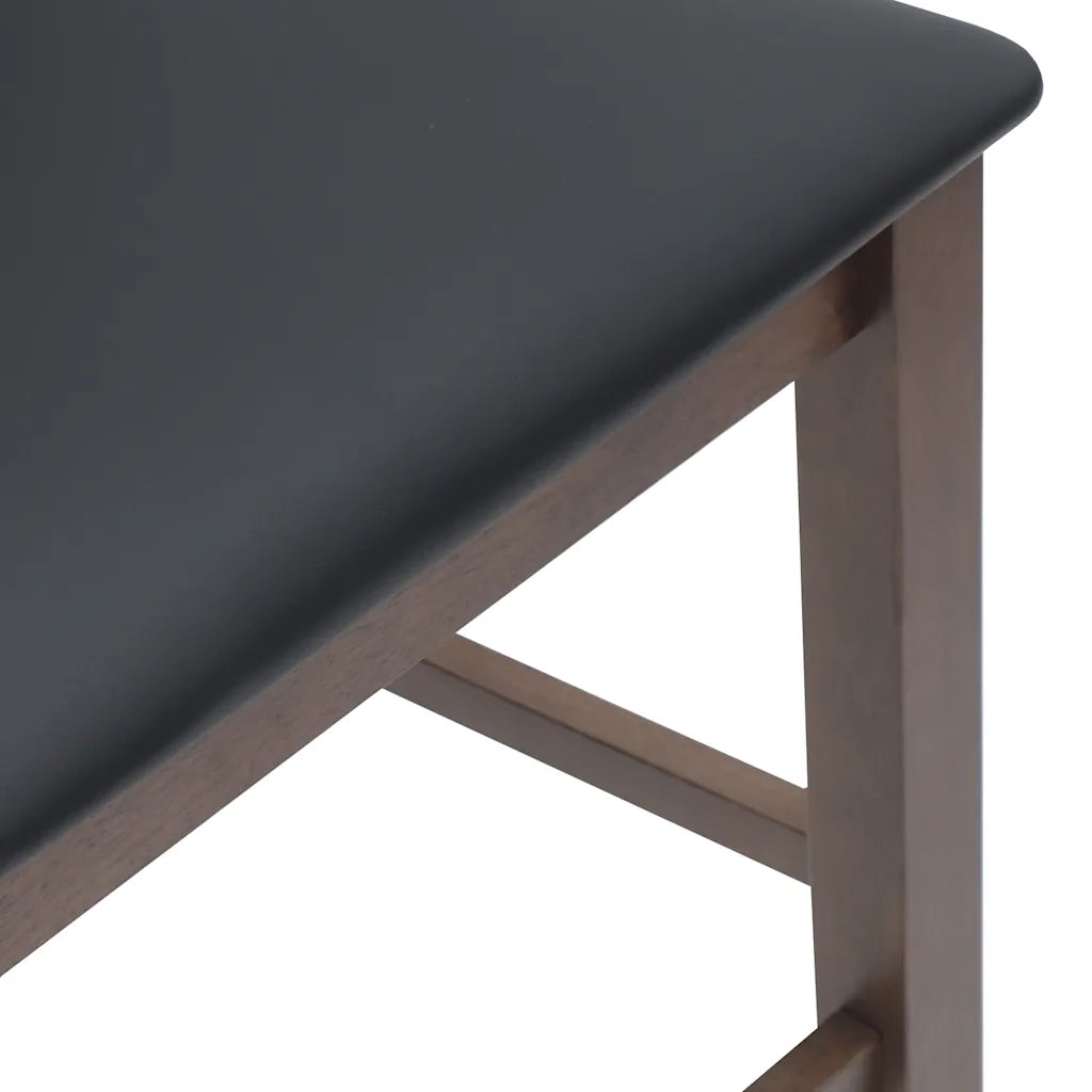 Sgabelli da Bar con Cuscini 2pz Marrone Legno Massello di Hevea 4102564