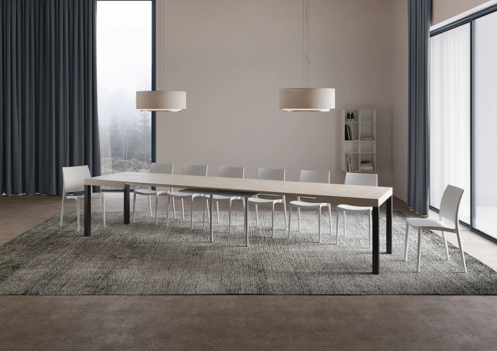 Tavolo allungabile 90x140/400 cm Every cashmere gambe antracite