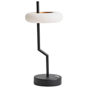Lampada da tavolo in alluminio nero senza fili per interni ed esterni stile moderno