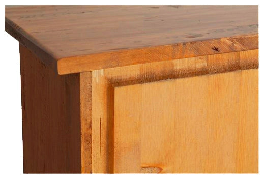 Biscottini Piccola libreria Country in legno massello di tiglio finitura noce L40xPR25xH98 cm. Made in Italy