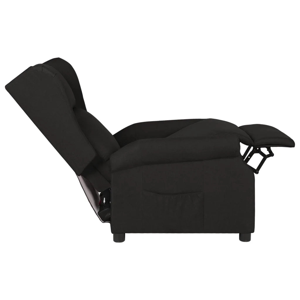 Divano Sedia-Poltrona Reclinabile in Tessuto Nero 700190
