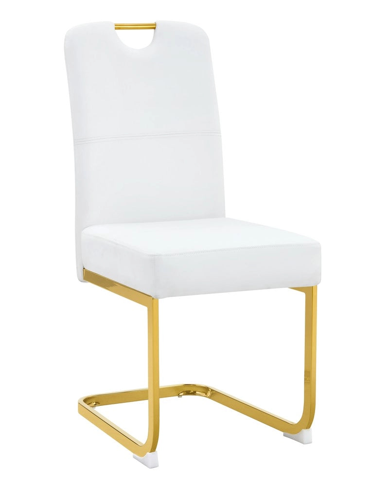 Set 2 Sedie da Pranzo ¨C Minimal ¨C Bianche, Design Ergonomico, Imbottite, Struttura Resistente