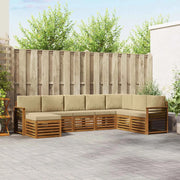 Set divano sezionale con cuscino 8 pcs Naturale e Beige 3375303