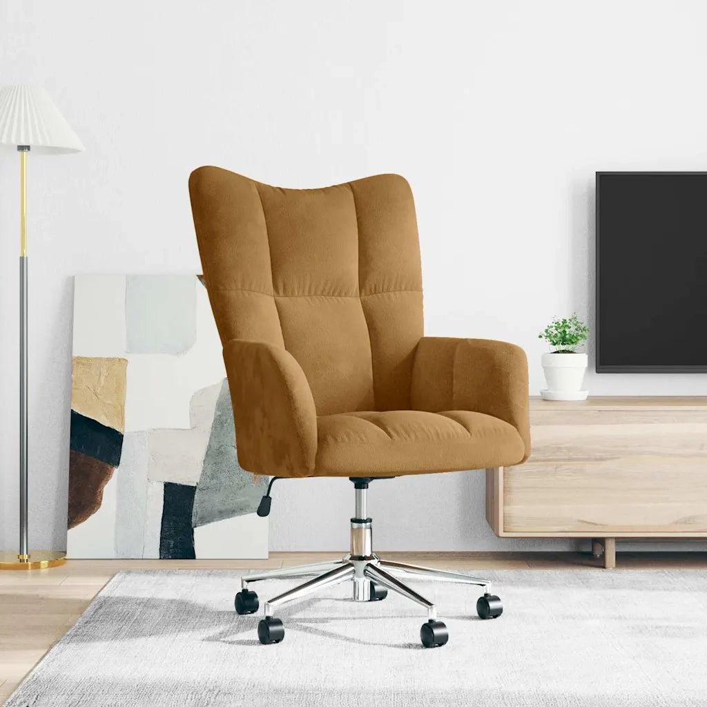 Divano Sedia-Poltrona Relax Marrone in Velluto 464837
