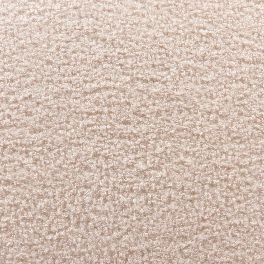 Poltrona Bianco Crema Boucle Tessuto Morbido Base Girevole 360° Stile Retro Glamour Art Deco dorato