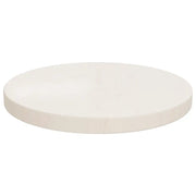Piano Tavolo Bianco Ø30x2,5 cm in Legno Massello di Pino 813651