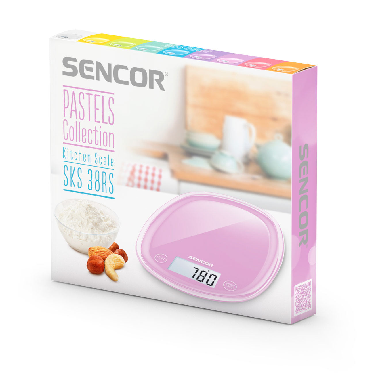 Sencor bilancia da cucina rosa con controllo touh