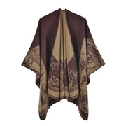 Sciarpa grande, semplice ma sofisticata, in stile etnico delle praterie, mantella, sciarpa in cashmere