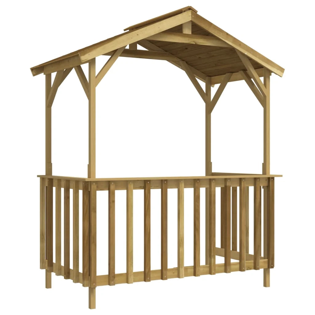 Copertura per barbecue 163,5 x 93 x 210 cm Legno di pino impregnato verde 02_0022159