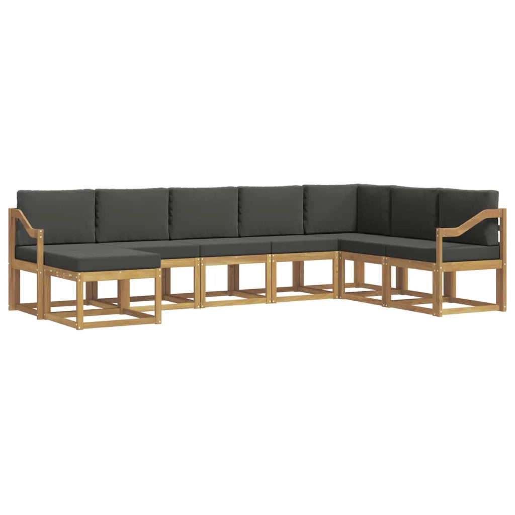 Set di divani da esterno 8 pz Bianco e Antracite 3388066