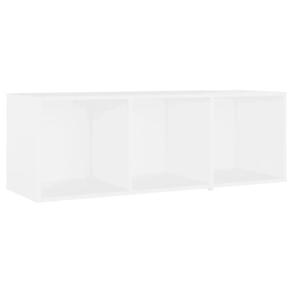 Set di 2 pratici mobili porta TV 107 x 35 x 37 cm classico contenitore modulare in legno composito bianco 02_0055127