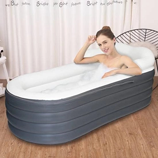 Ligbad opvouwbaar per adulti - Bagno pieghevole - Bagno libero - 168x76x68cm/Grigio scuro