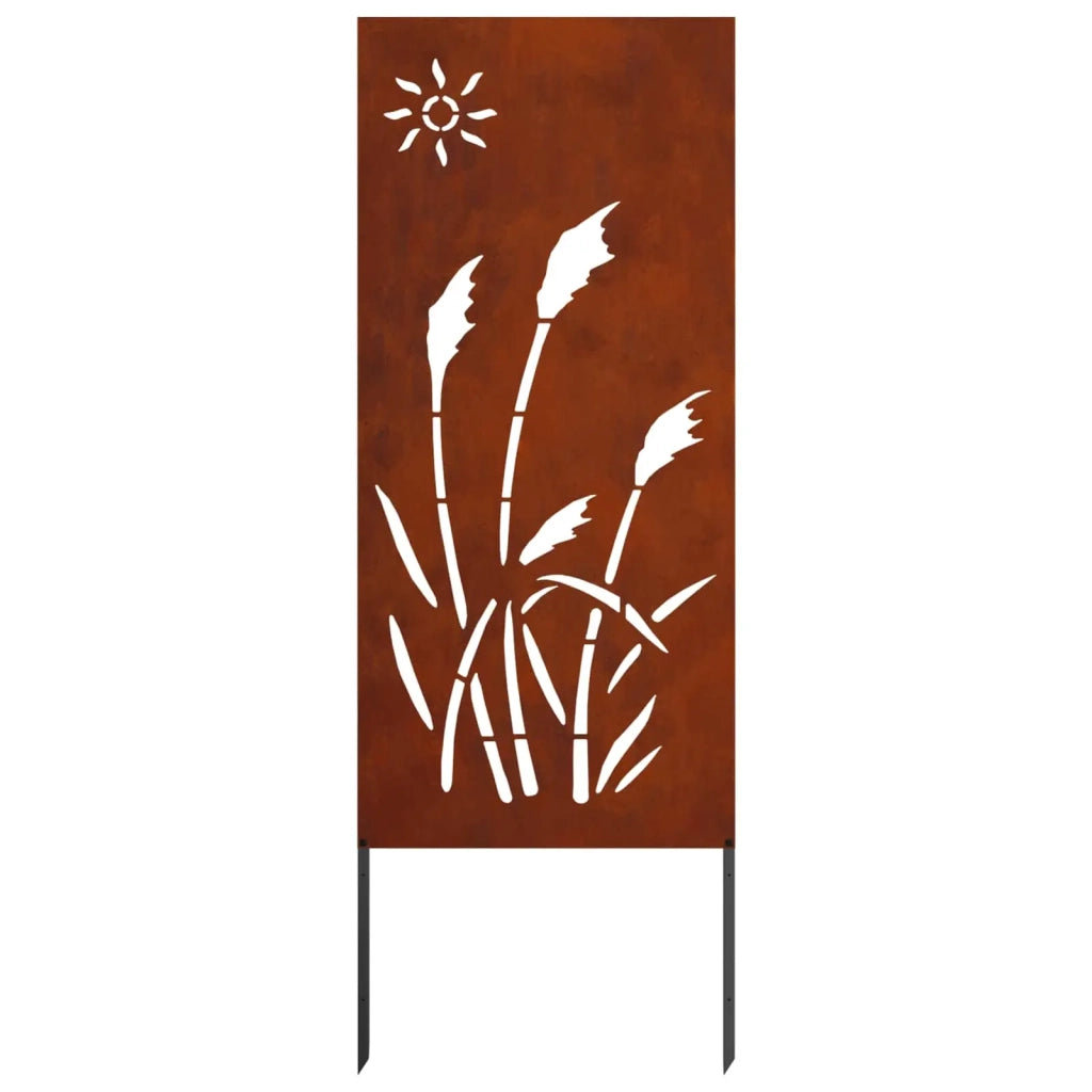 Schermo per privacy in giardino Traforo Ruggine 50 x 140 cm 876279