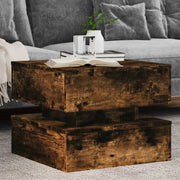 Tavolino da Soggiorno con Luci LED-Tavolino da Salotto-Tavolo Rovere Sonoma 50x50x40 cm 919463